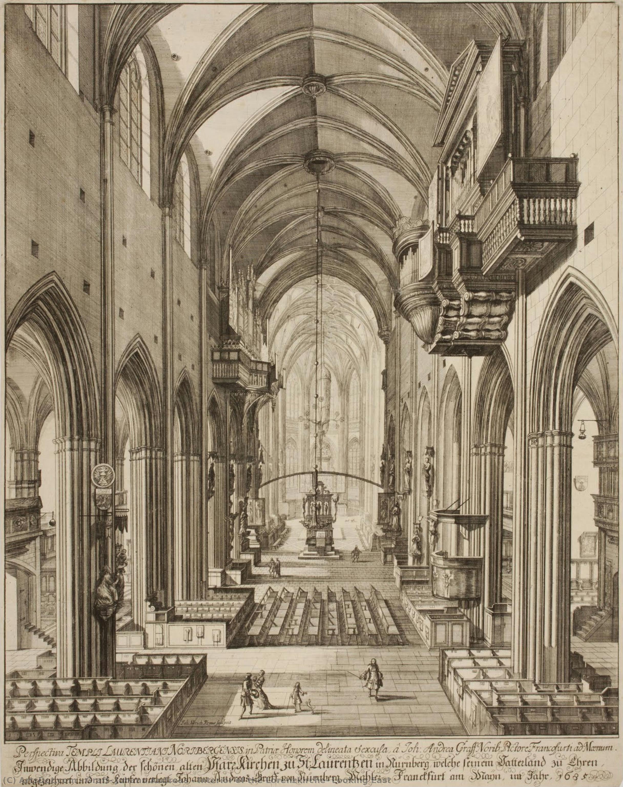 Interior Of The Lorenzkirche, Looking East — Graff, Johann Andreas