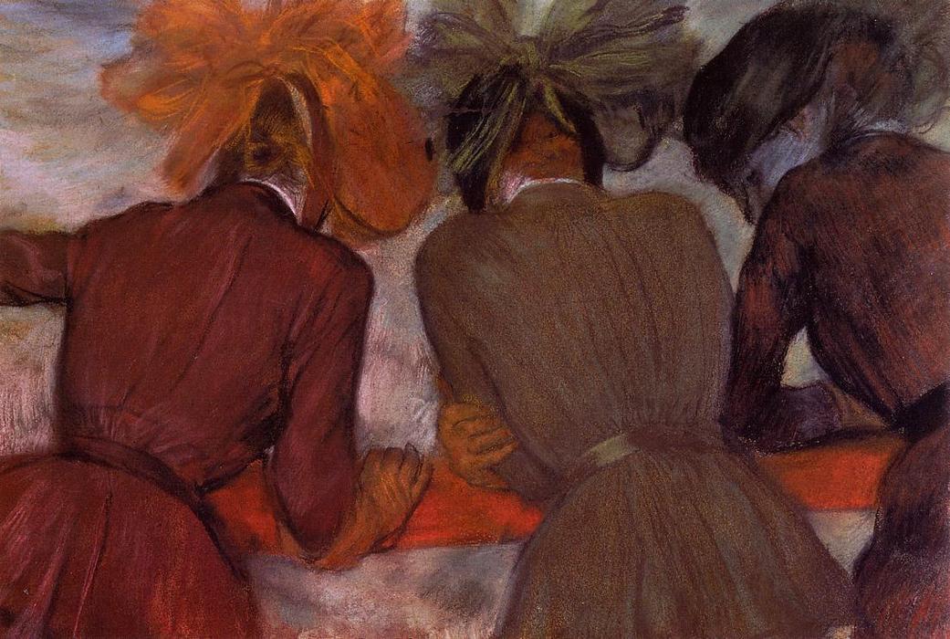Mujeres Apoyándose En Un Balaustre — Hilaire-germain-edgar Degas