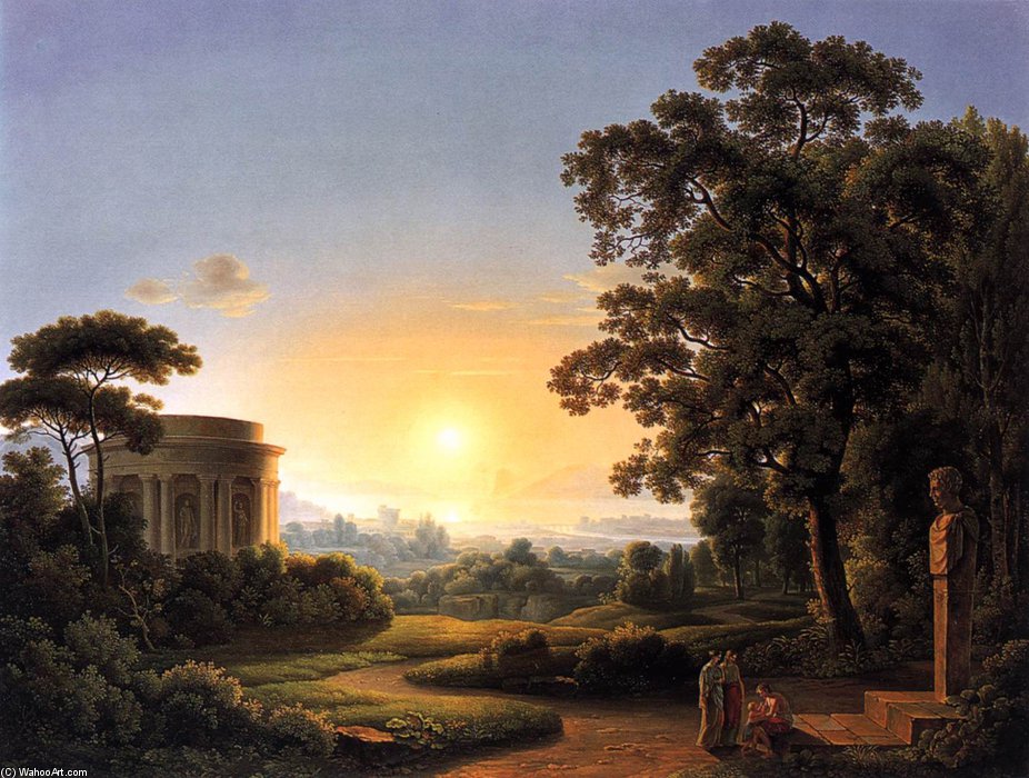 Ideal Landscape Evening — Johann Nepomuk Schödlberger