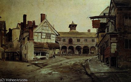 Market Place, Hereford, — Cornelius Varley