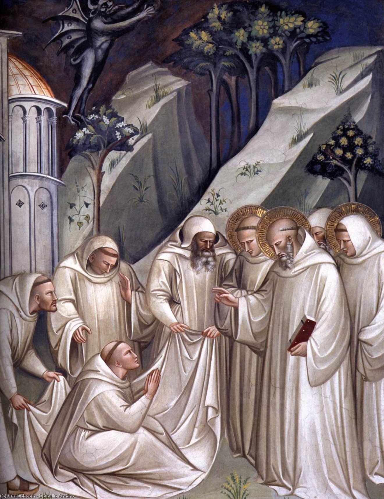 Stories From The Legend Of St Benedict (detail) — Spinello Aretino