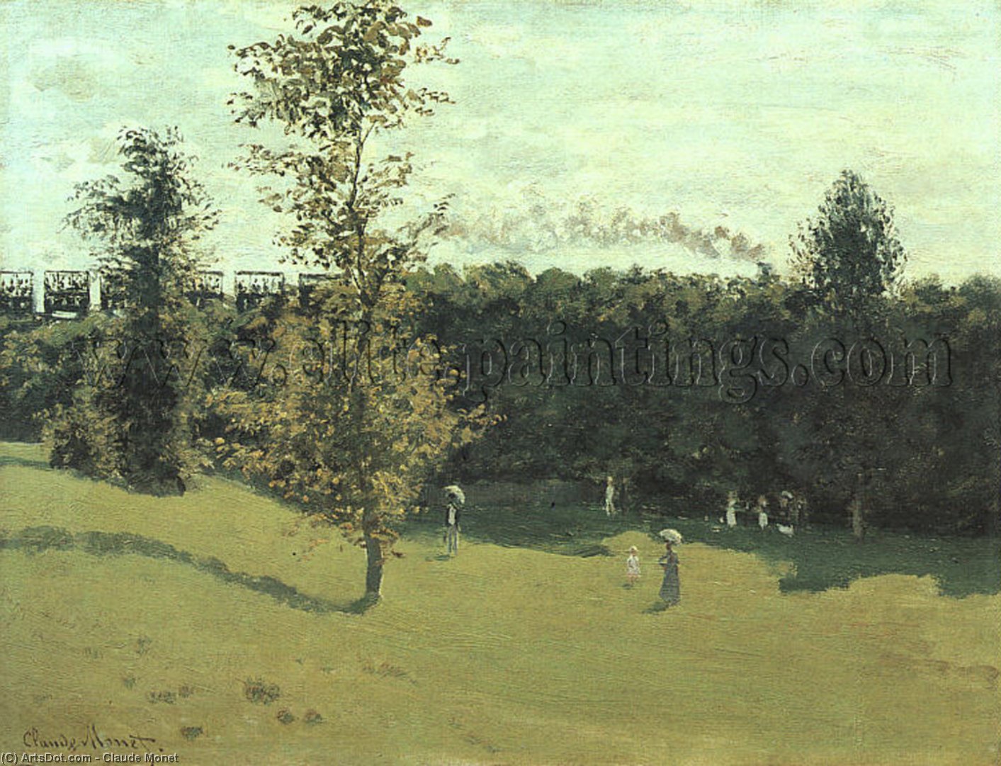Entrenamiento En El Campo, Óleo Sobre Lienzo, Museo De Orléans — Claude Monet