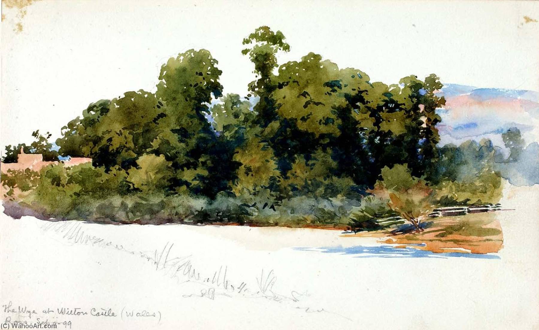 The Wye At Wilton Castle (wales) — George Elbert Burr