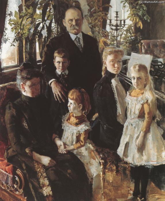Portrait Of Antti Ahlström And Family — Akseli Gallen-kallela