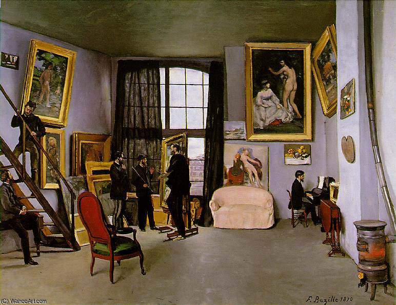 Jean Frederic Bazille's Studio At 9 Rue De La Condamine, Oil — Frédéric Bazille
