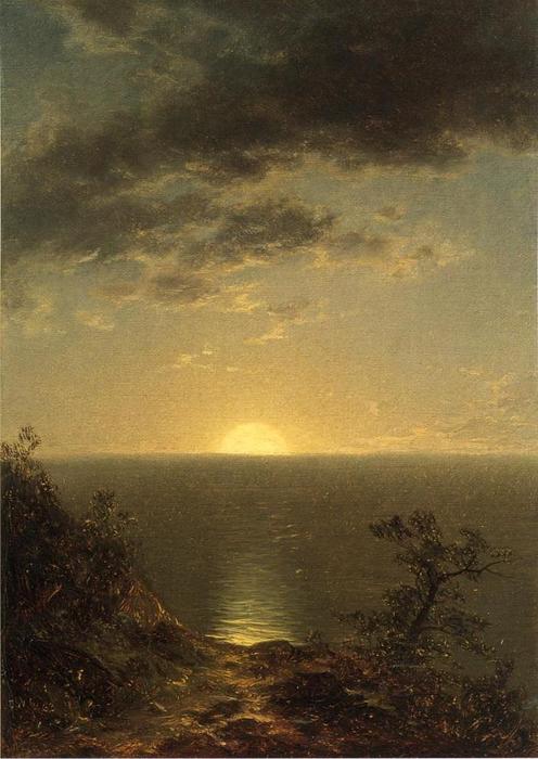 Moonrise On The Coast — John William Casilear