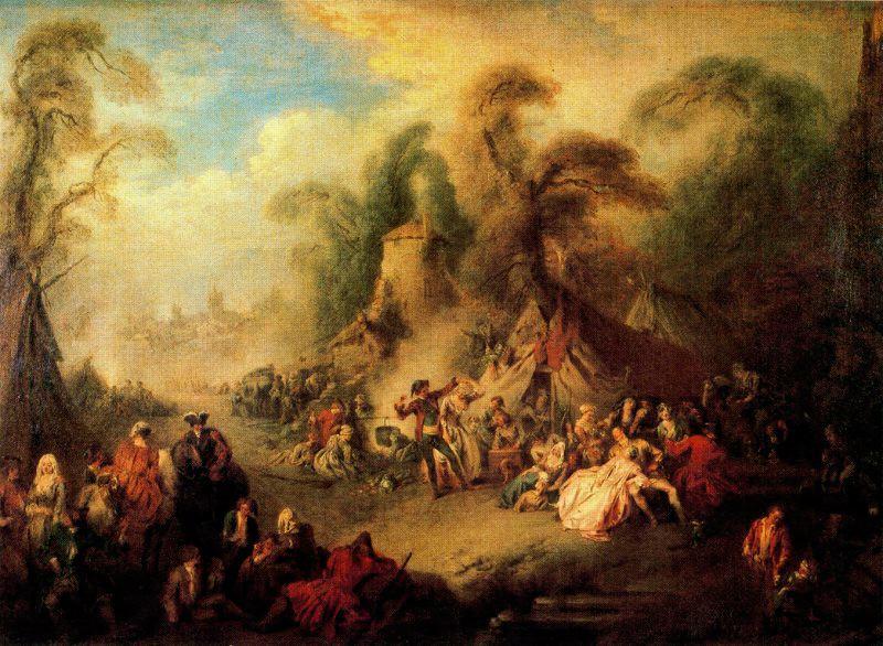 A Country Festival With Soldiers Rejoicing — ジャン＝バティスト・パテール