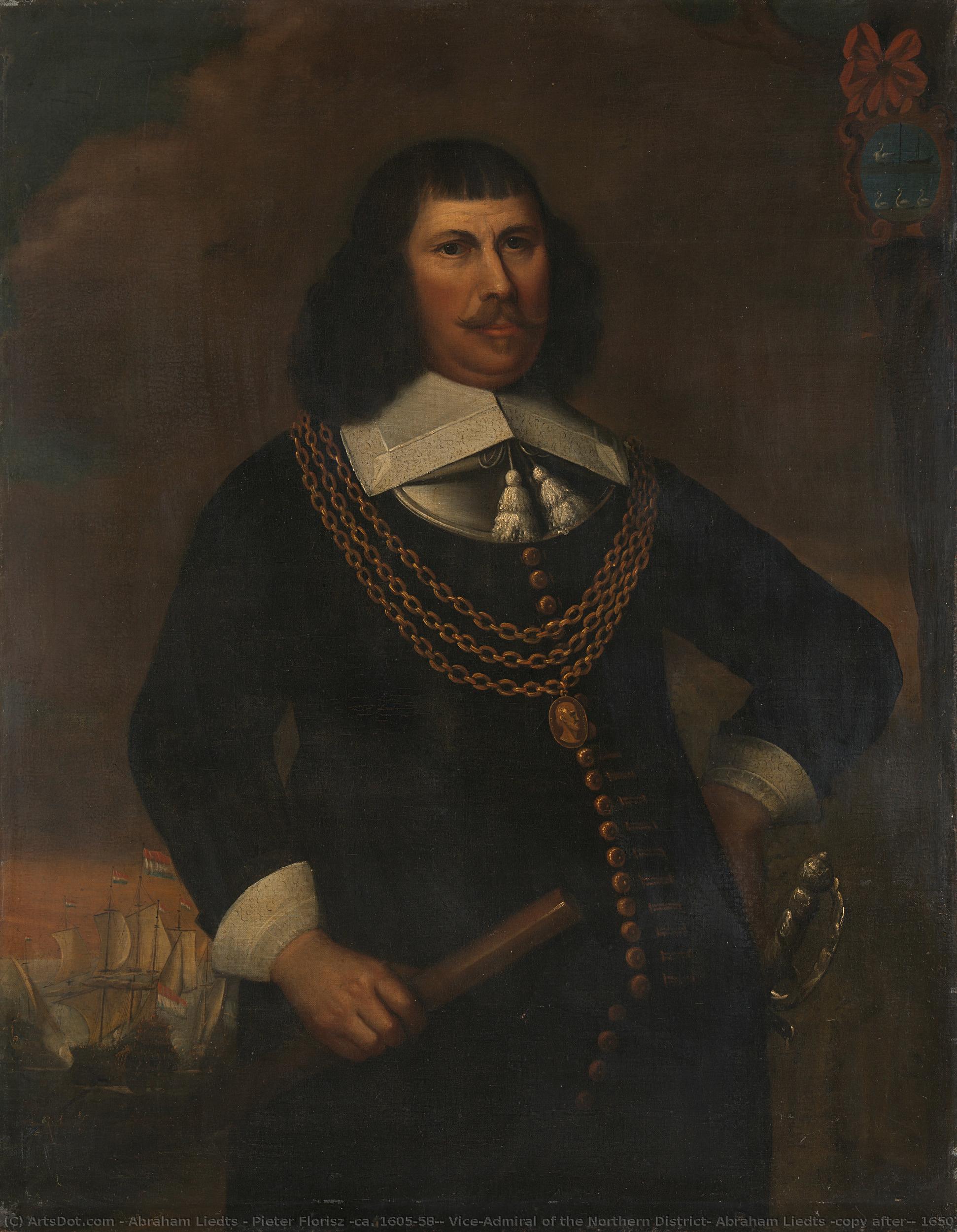 Pieter Florisz (ca. 1605-58), Vice-admiral Of The Northern District, Abraham Liedts (copy After), 1650 - 1720 — Abraham Liedts