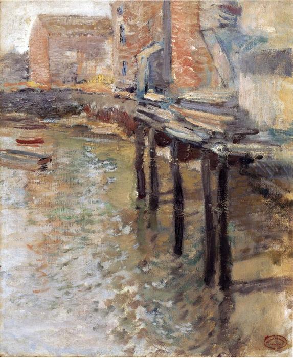 The Old Mill At Cos Cob — John Henry Twachtman