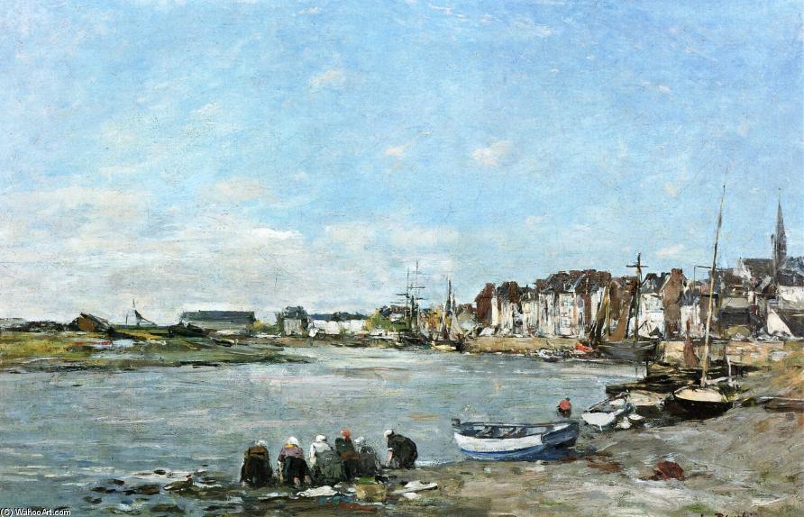 Laundresses On The Banks Of The Port Of Trouville — Eugène Louis Boudin