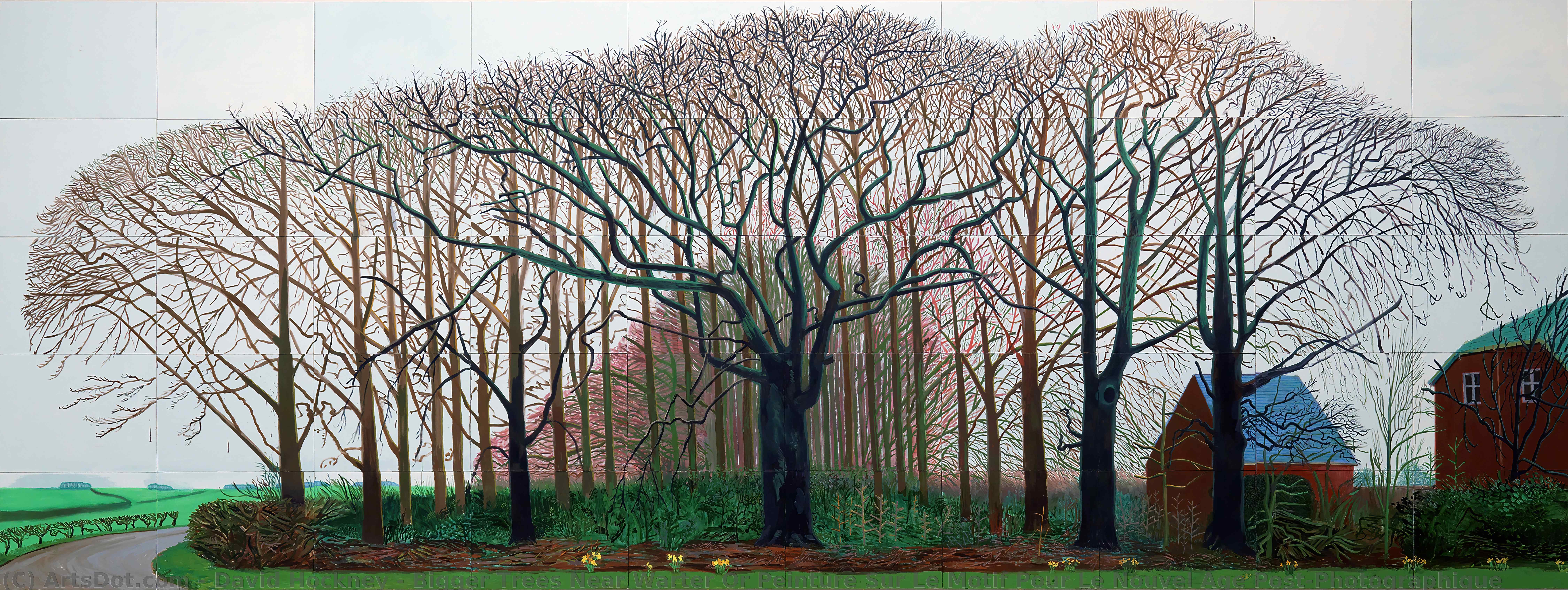 Bigger Trees Near Warter Or Peinture Sur Le Motif Pour Le Nouvel Age Post-photographique — David Hockney