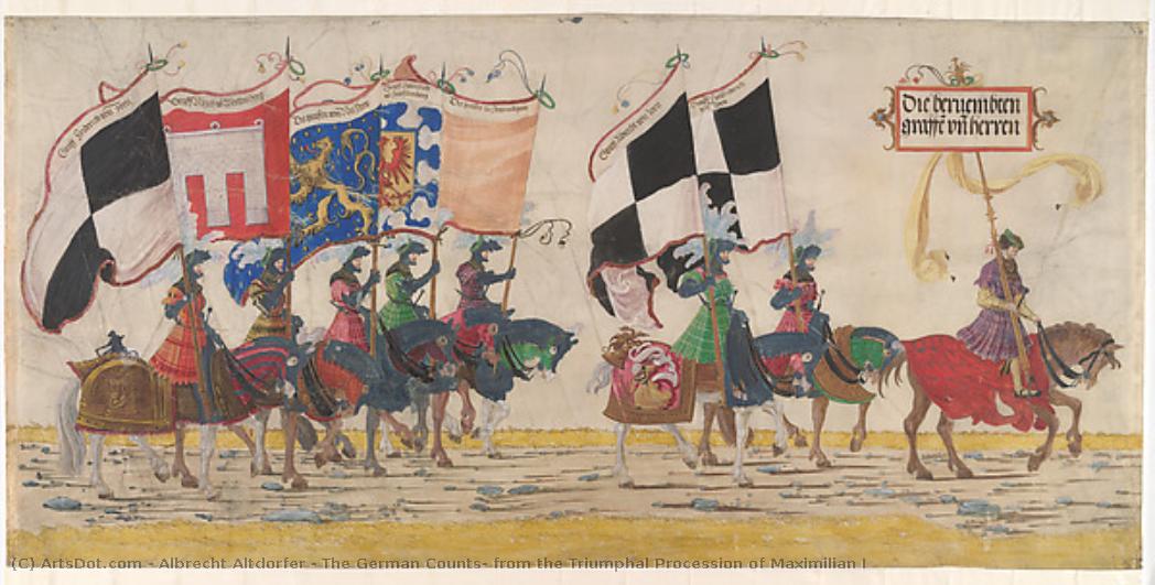 The German Counts, From The Triumphal Procession Of Maximilian I — Albrecht Altdorfer