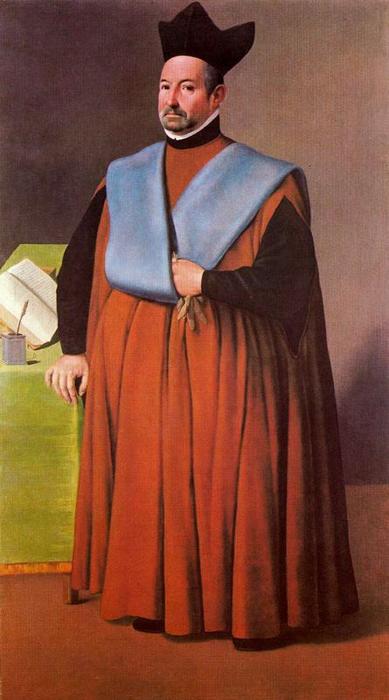 Porträt Von Dr. Juan Martínez Serrano — Francisco De Zurbarán