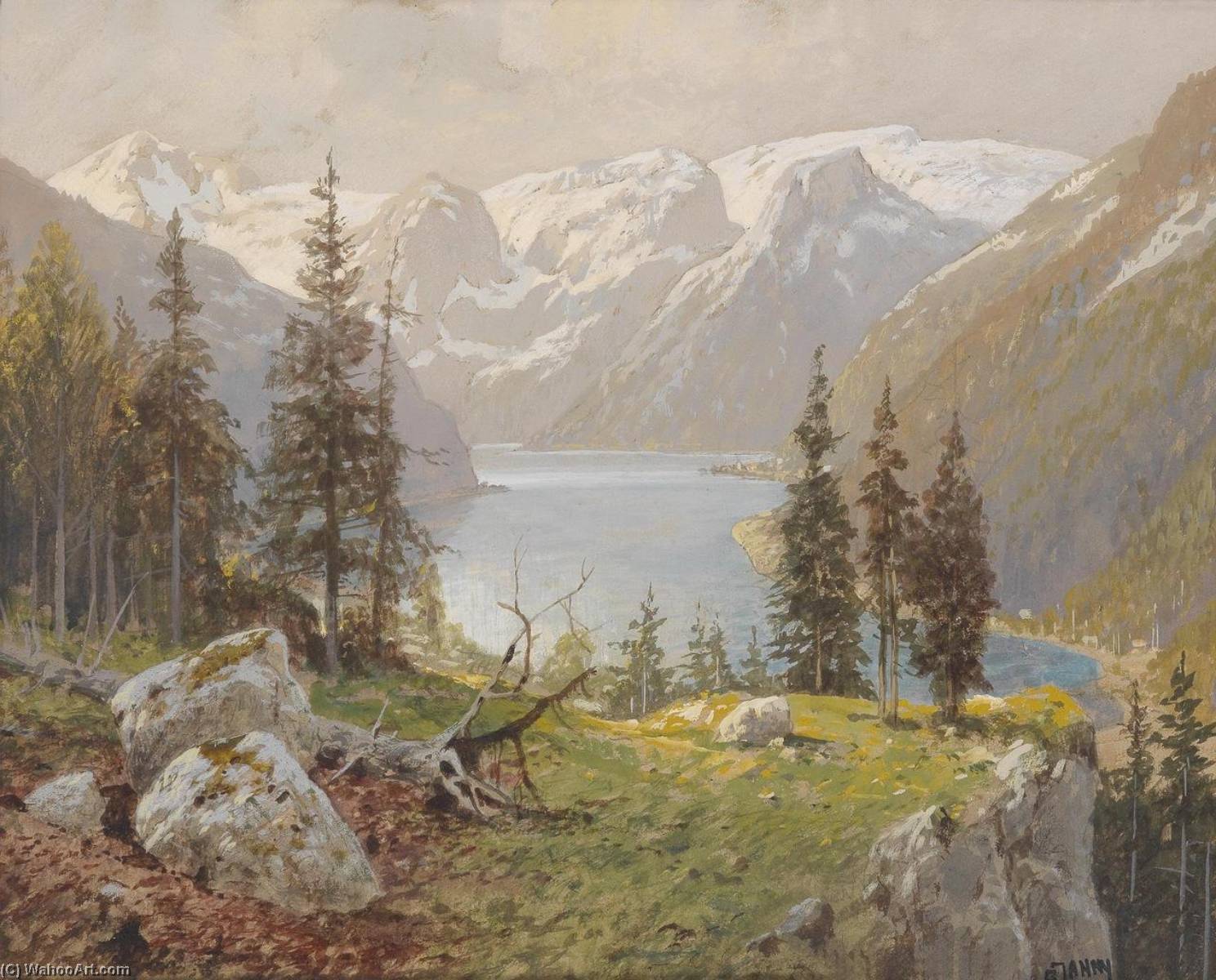 Hallstädter Lake And Northern Slope Of The Dachstein Plateau — Georg Janny