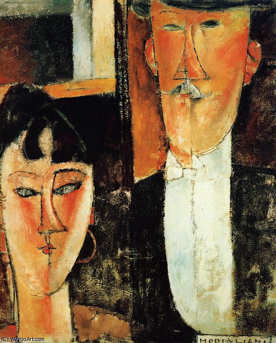Bride And Groom (the Newlyweds) — Amedeo Clemente Modigliani