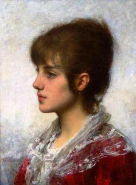 Portrait Of A Young Girl (16) — Alexei Alexeievich Harlamoff