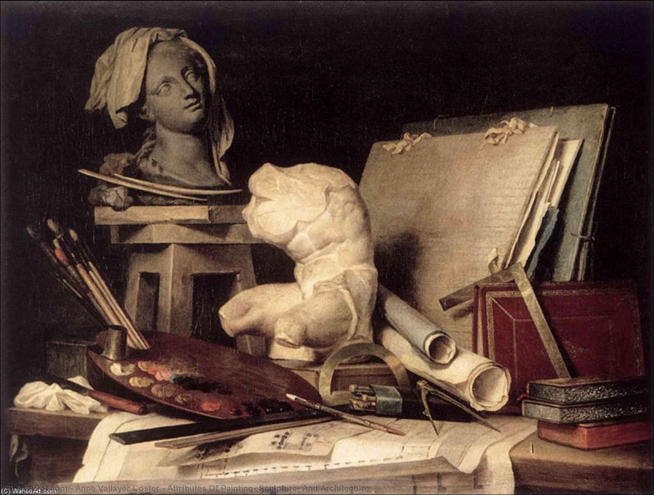 Attributes Of Painting, Sculpture, And Architecture — Anne Vallayer-coster