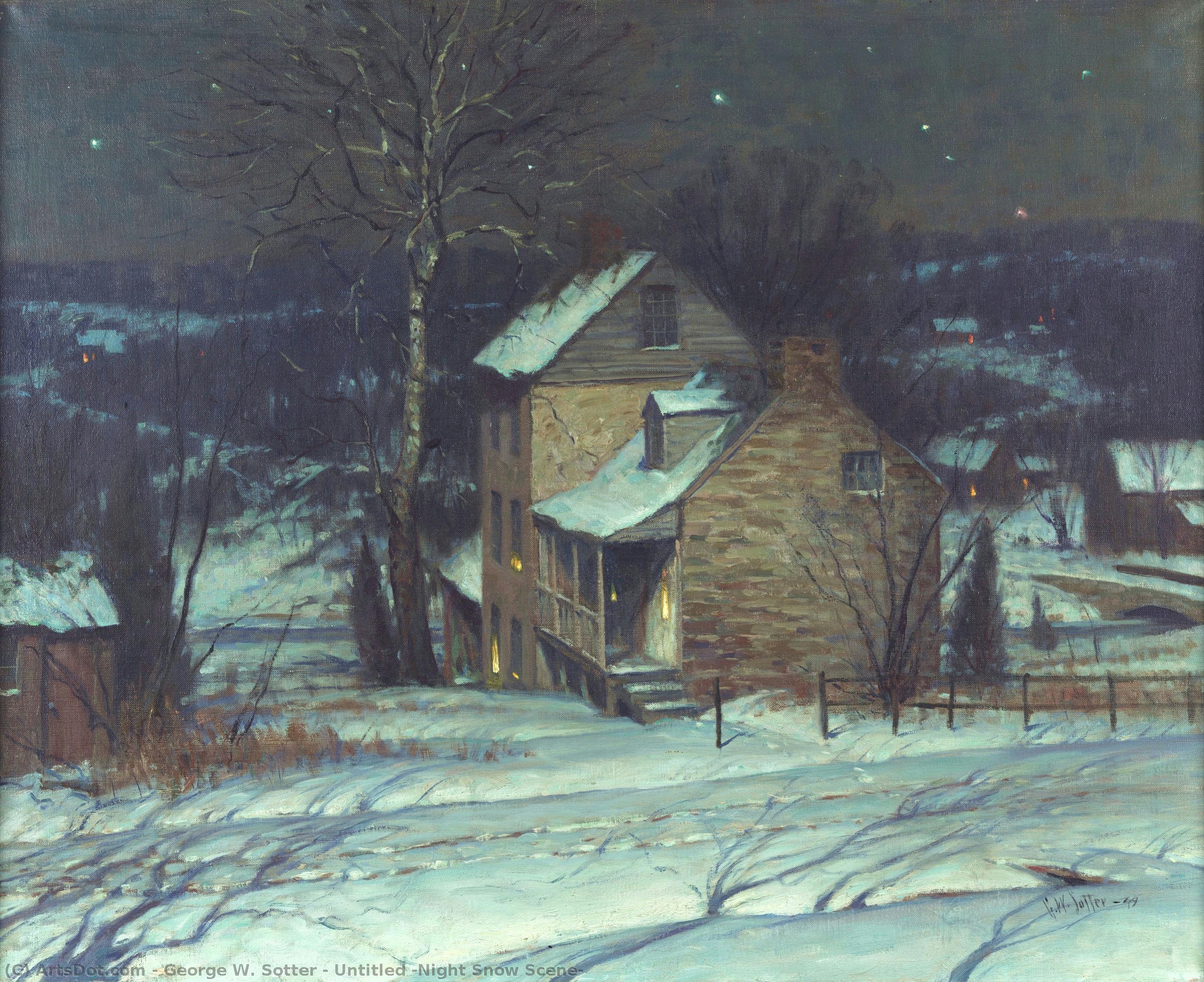 Untitled (night Snow Scene) — George W. Sotter