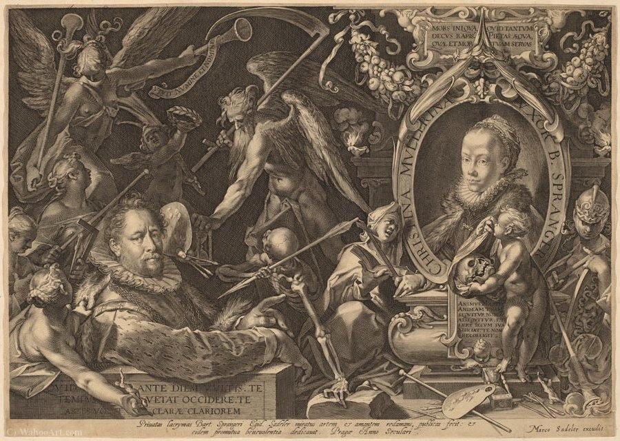 Bartholomaeus Spranger And His Late Wife Christina Muller — Aegidius Sadeler Ii