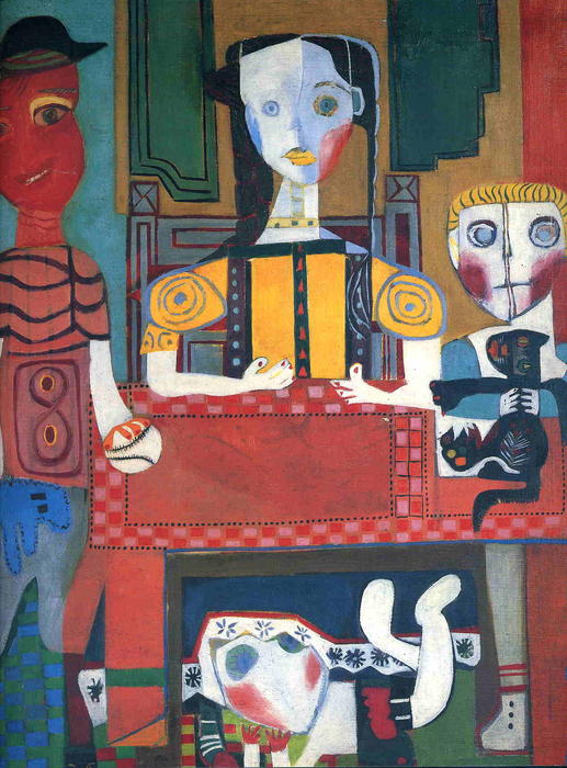 Family And Pink Table — Will Barnet