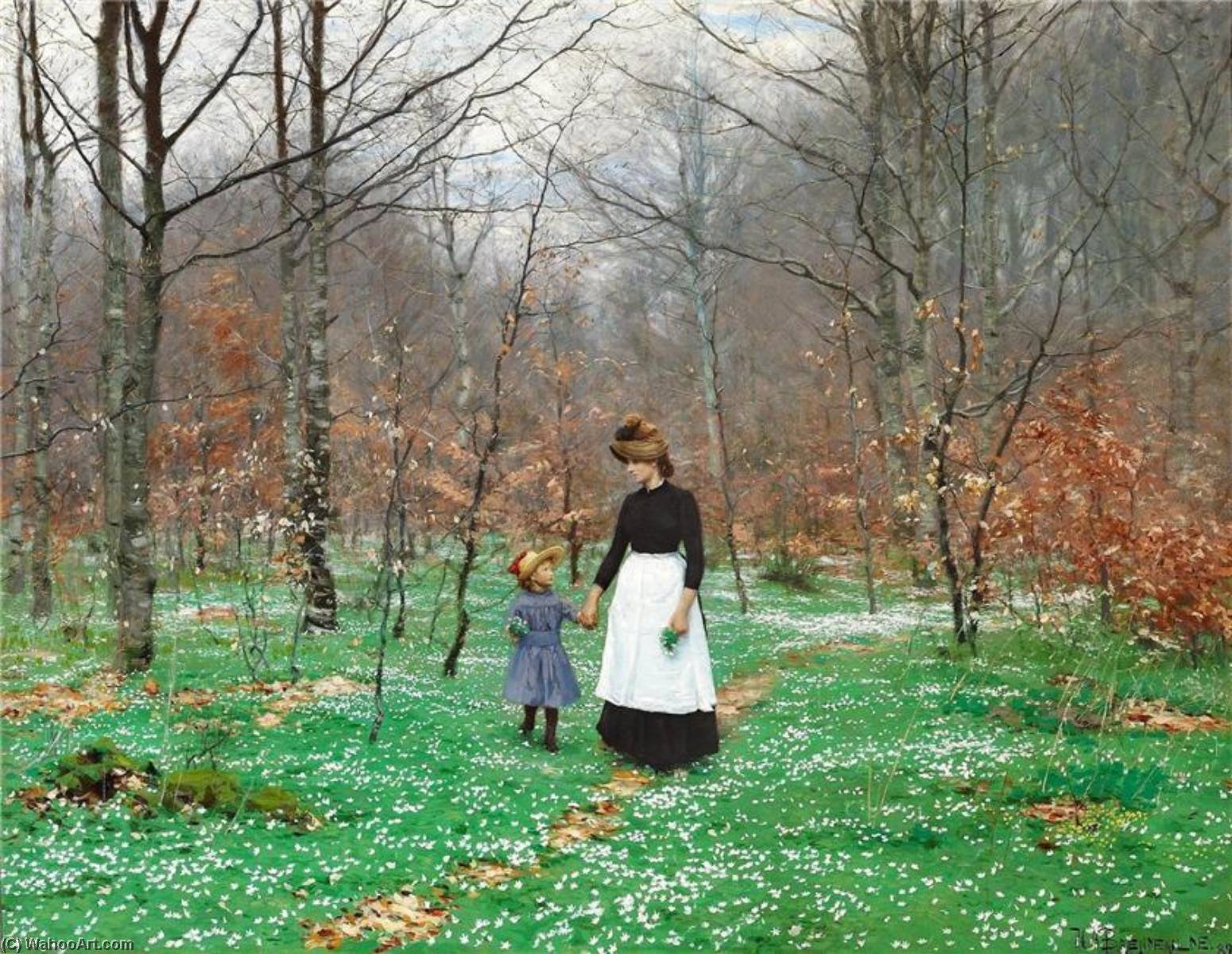 The First Anemones — Hans Anderson Brendekilde