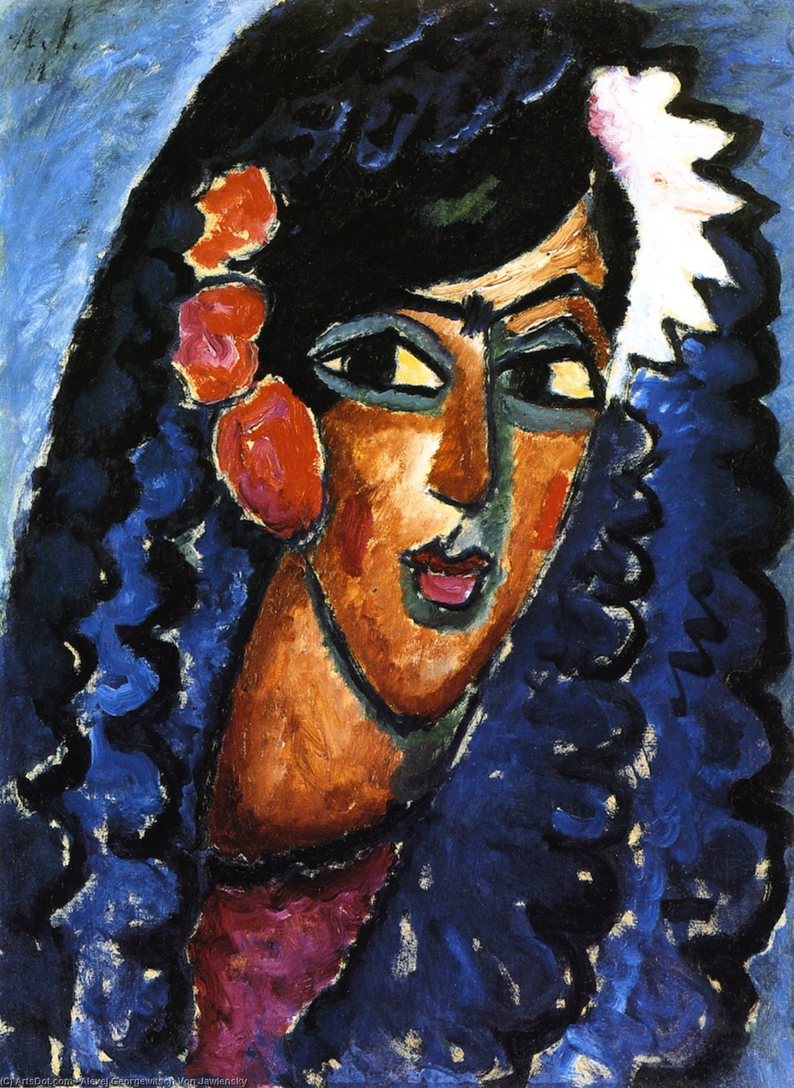 Princesa Con Flor Blanca — Alexej Von Jawlensky