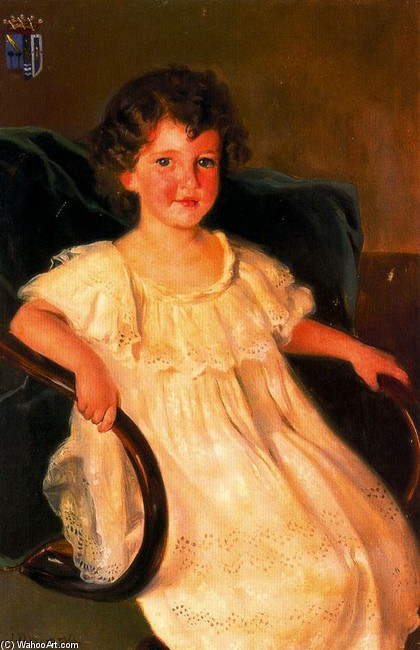 Portrait Of María Del Pilar Piniés Y Roca De Togores — José Mongrell Torrent