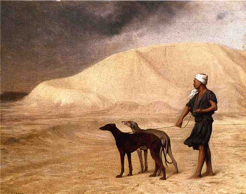 Team Of Dogs In The Desert — Jean-léon Gérôme