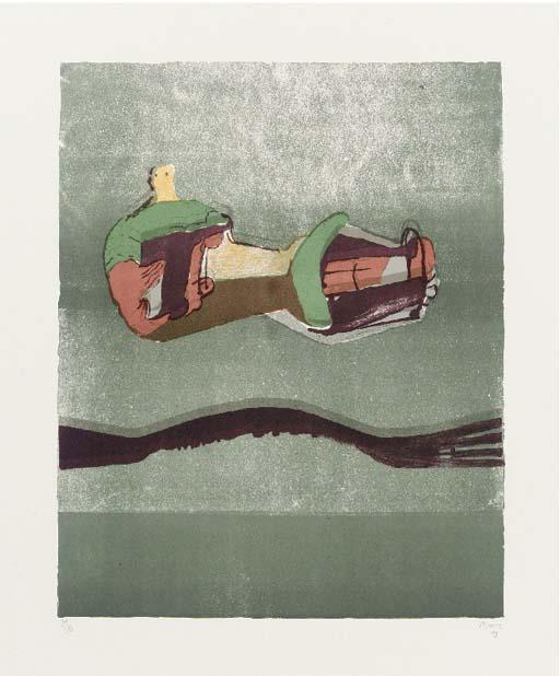 Reclining Figure With Sea Background — Henry Moore