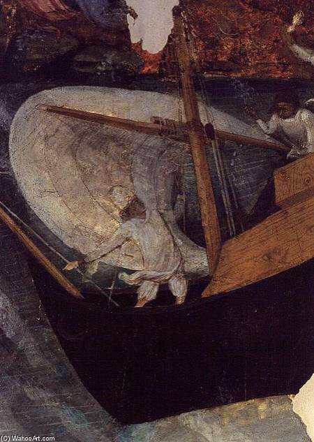 A Boat Against A Reef, From The Altarpiece Of St. Bernard Of Clairvaux — Ferrer Bassa