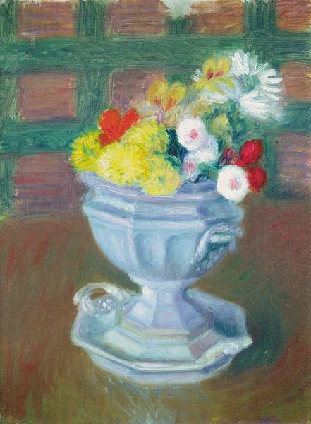 Flowers In An Ironstone Urn — William James Glackens