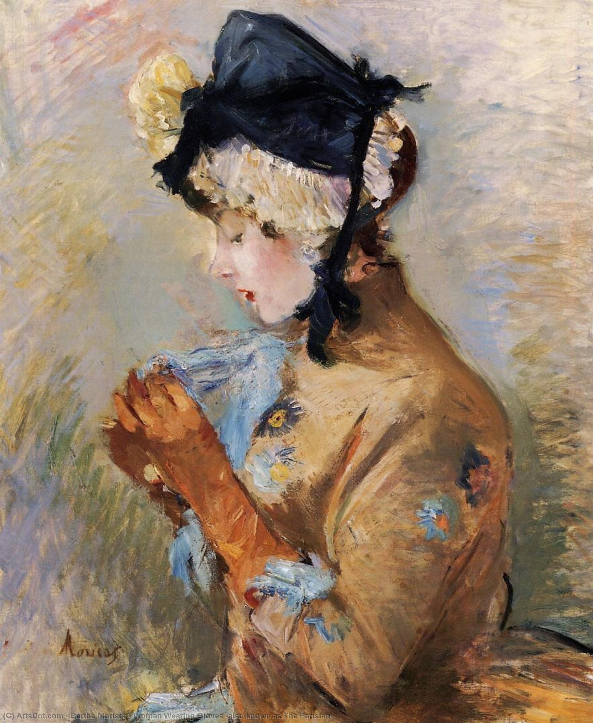 Frau Mit Handschuhen (auch Bekannt Als Die Pariserin) — Berthe Morisot