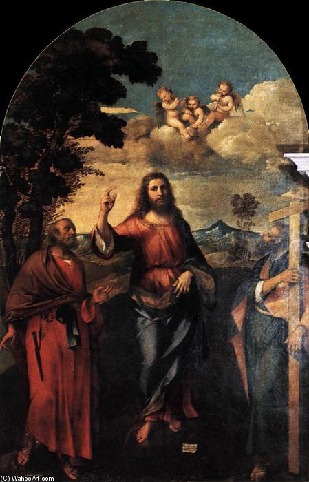 Christ Between Sts Peter And Andrew — Rocco Marconi