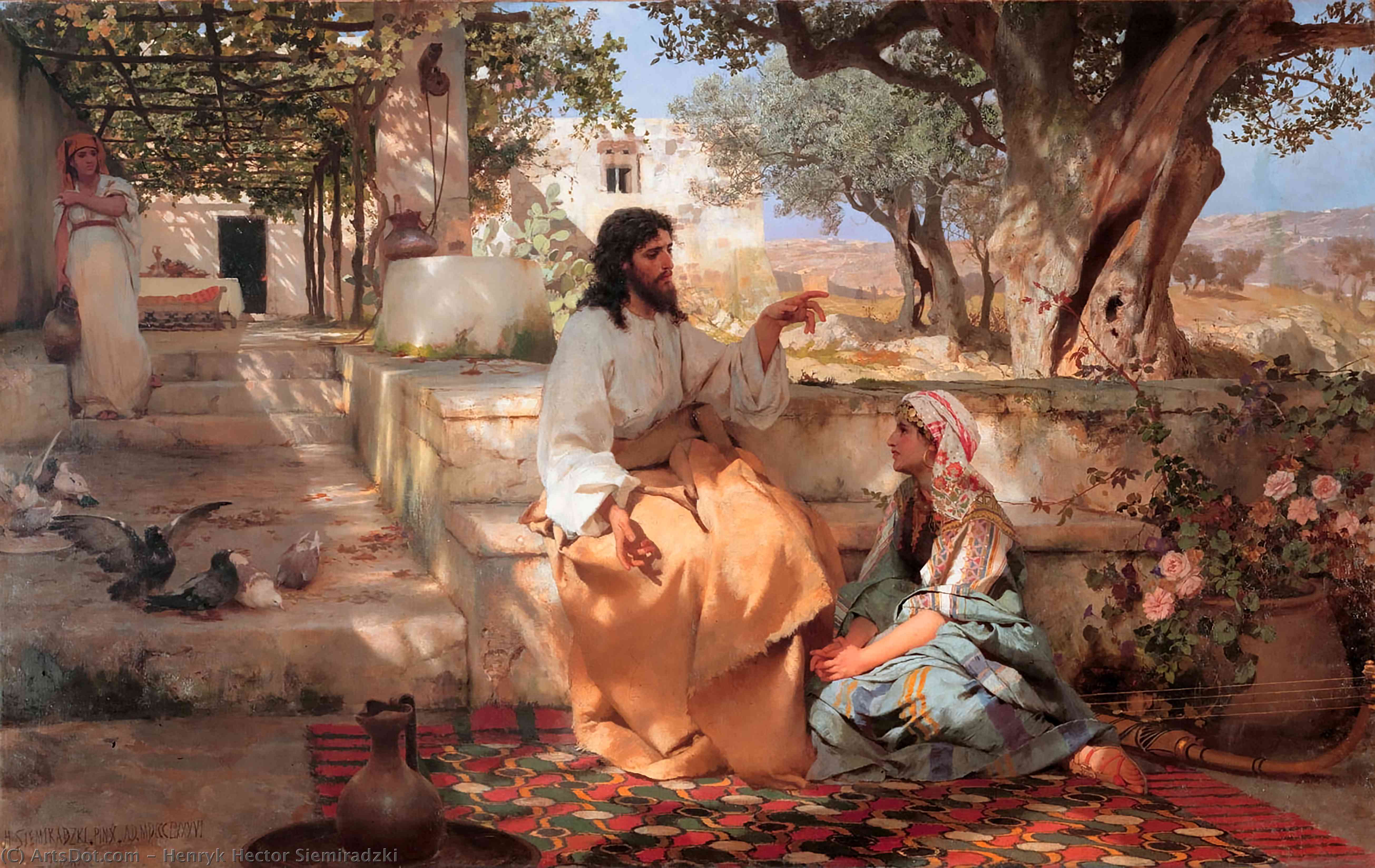 Christ In The House Of Martha And Mary — Henryk Hector Siemiradzki