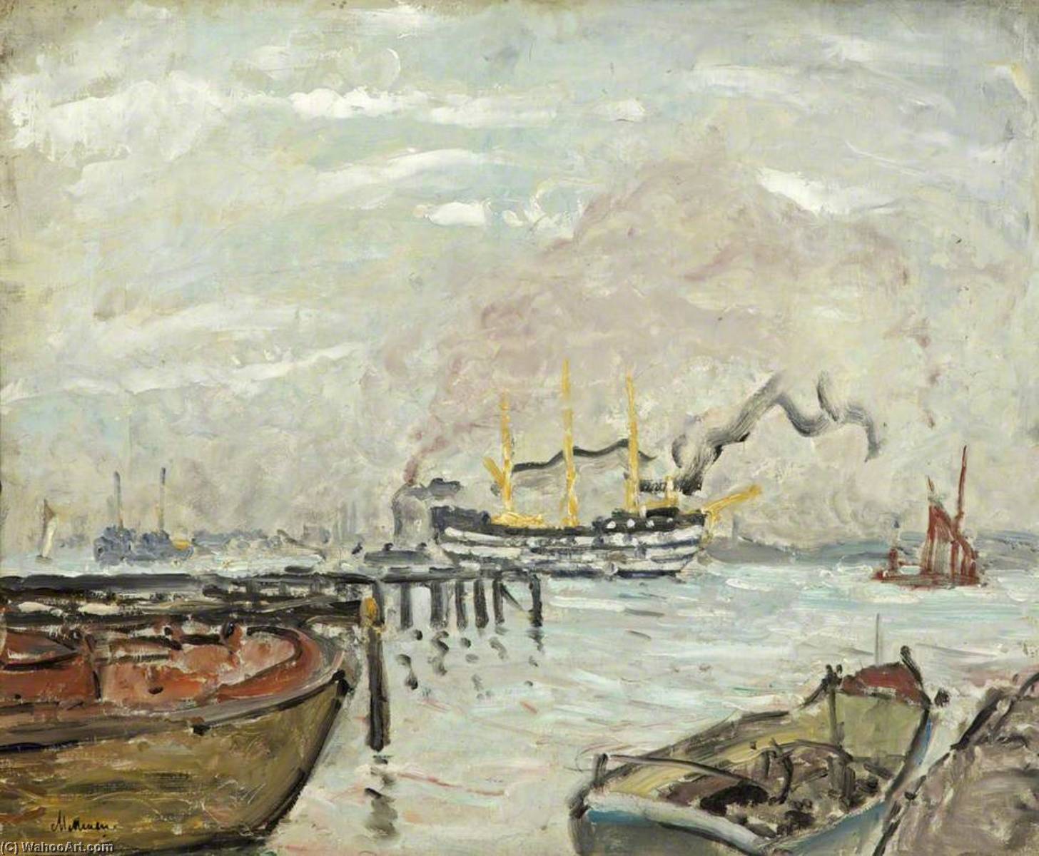 Training Ship 'exmouth' At Grays — Paul Ayshford Methuen