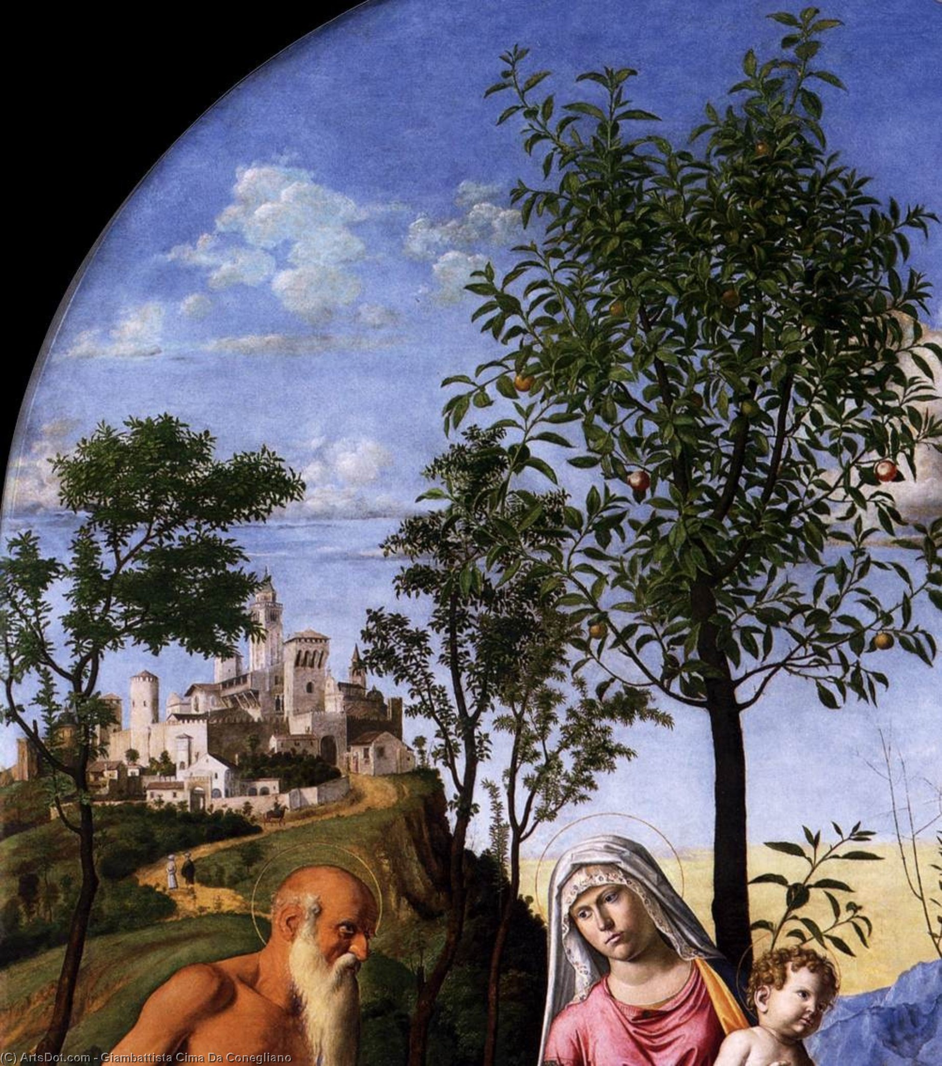 Madonna Of The Orange Tree (detail) — Giovanni Battista Cima Da Conegliano