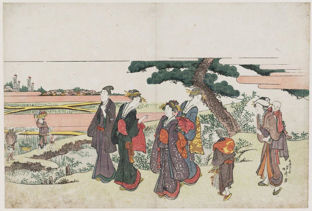 On The Way To The Meguro Fudô Hall — Katsushika Hokusai