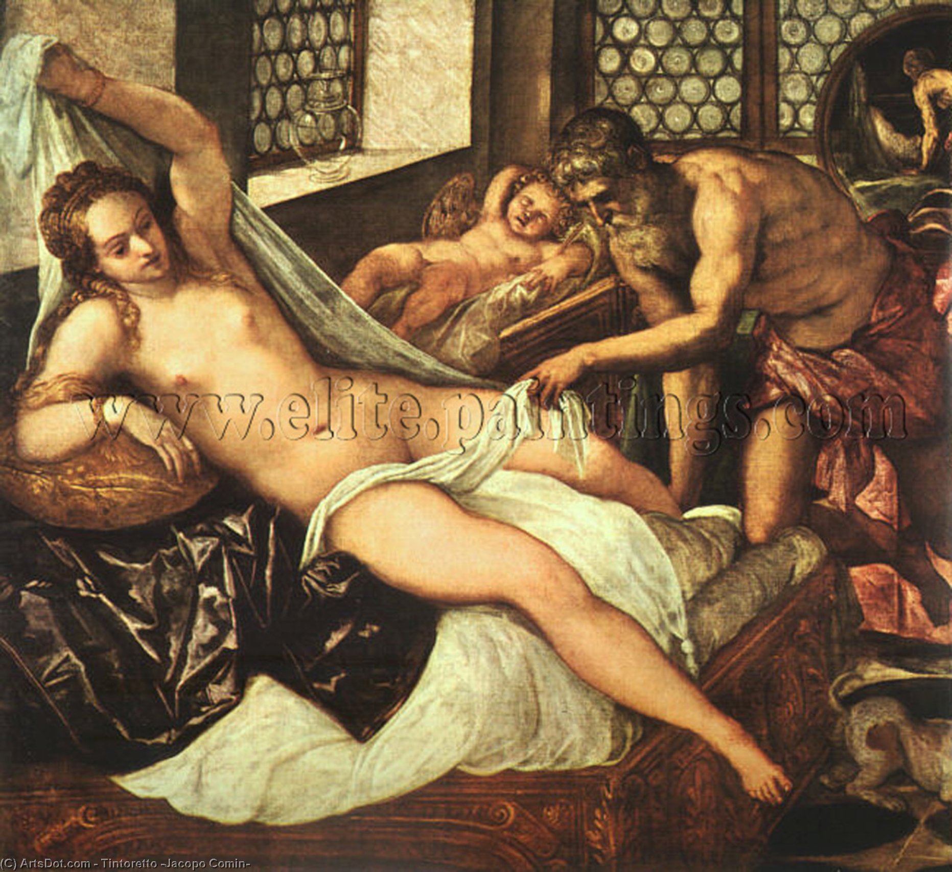 Vulcanus Takes Mars And Venus Unawares, Detail, A — Tintoretto (jacopo Comin)