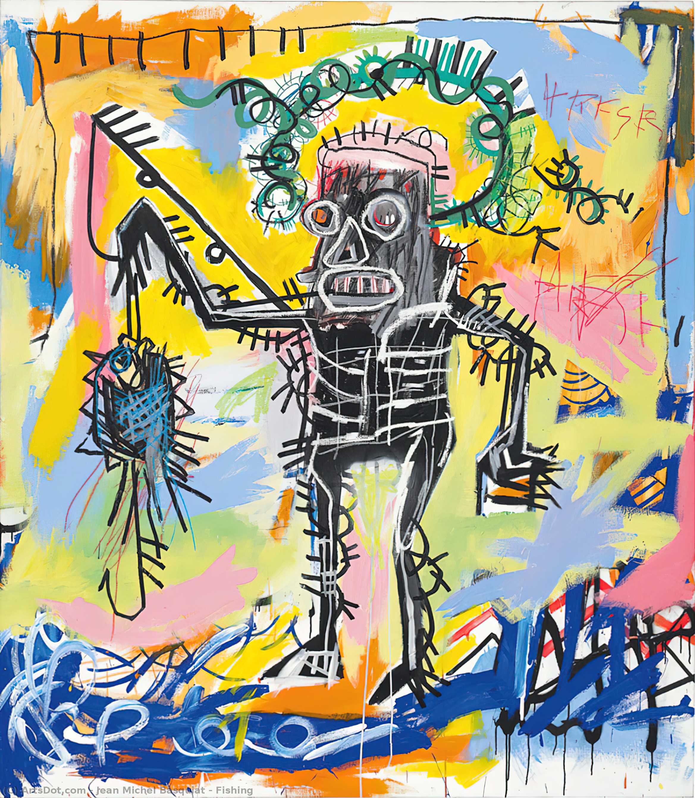 Fishing Fish — Jean Michel Basquiat