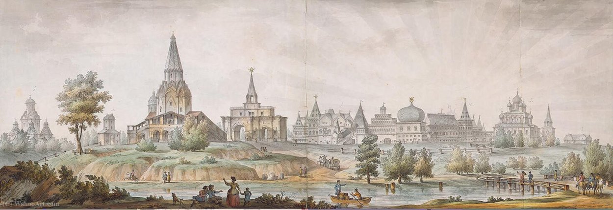 Panorama Of The Villages Of Kolomenskoye And Dyakovo — Giacomo Quarenghi