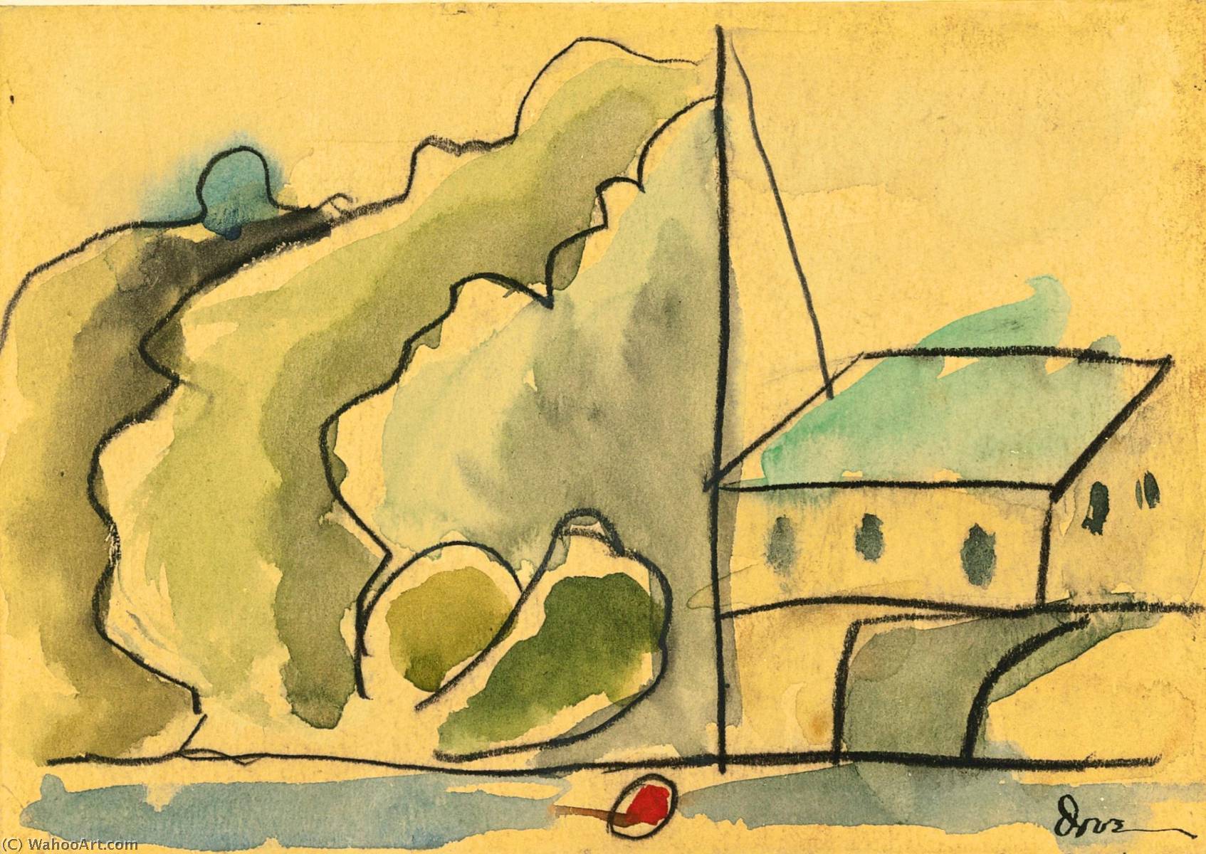 Harbor With Red Buoy — Arthur Garfield Dove