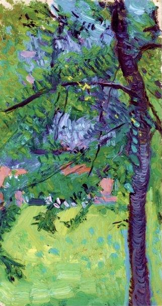 Meadow With Houses In Background — Richard Gerstl