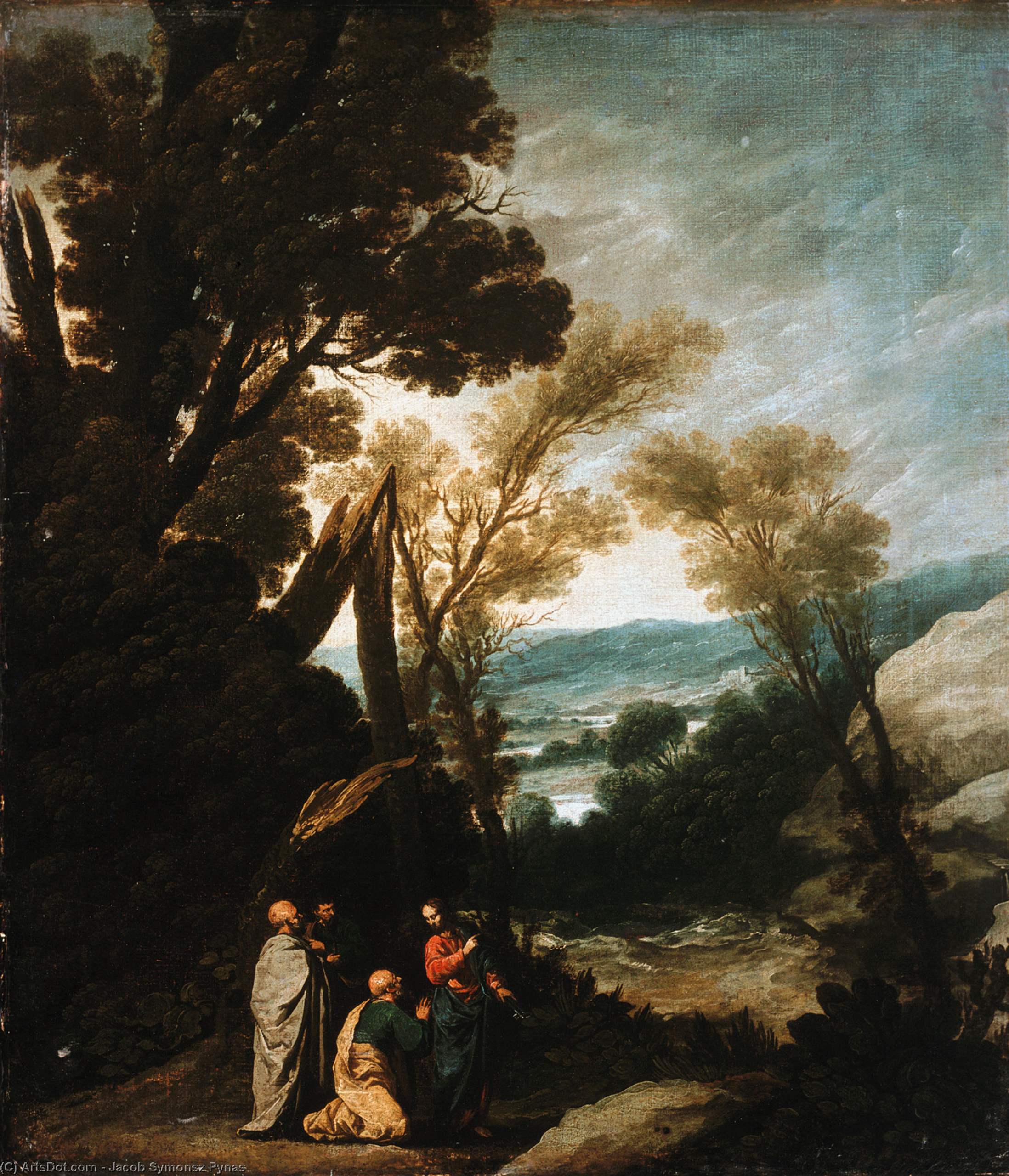 Landscape With Christ Handing The Keys To St. Petru — Jacob Symonsz Pynas