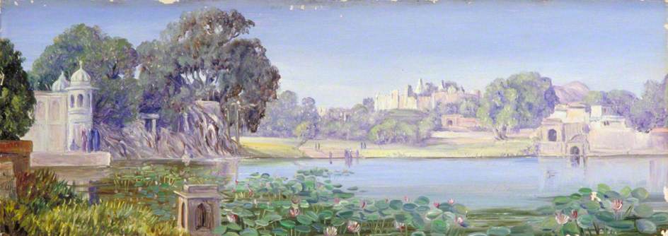 Blick Auf Pushkar Oder Pokur, Nordwestindien — Marianne North