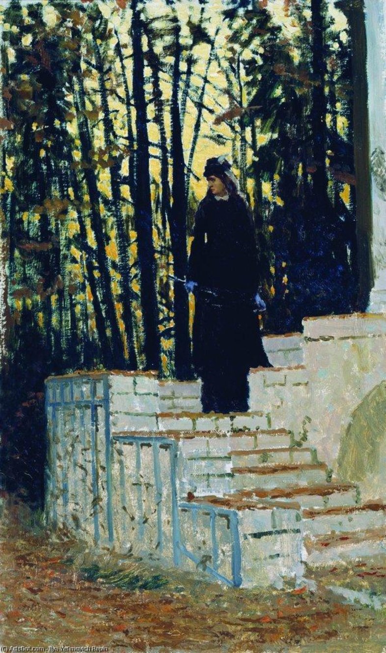 Female Figure In A Landscape — Ilya Yefimovich Repin