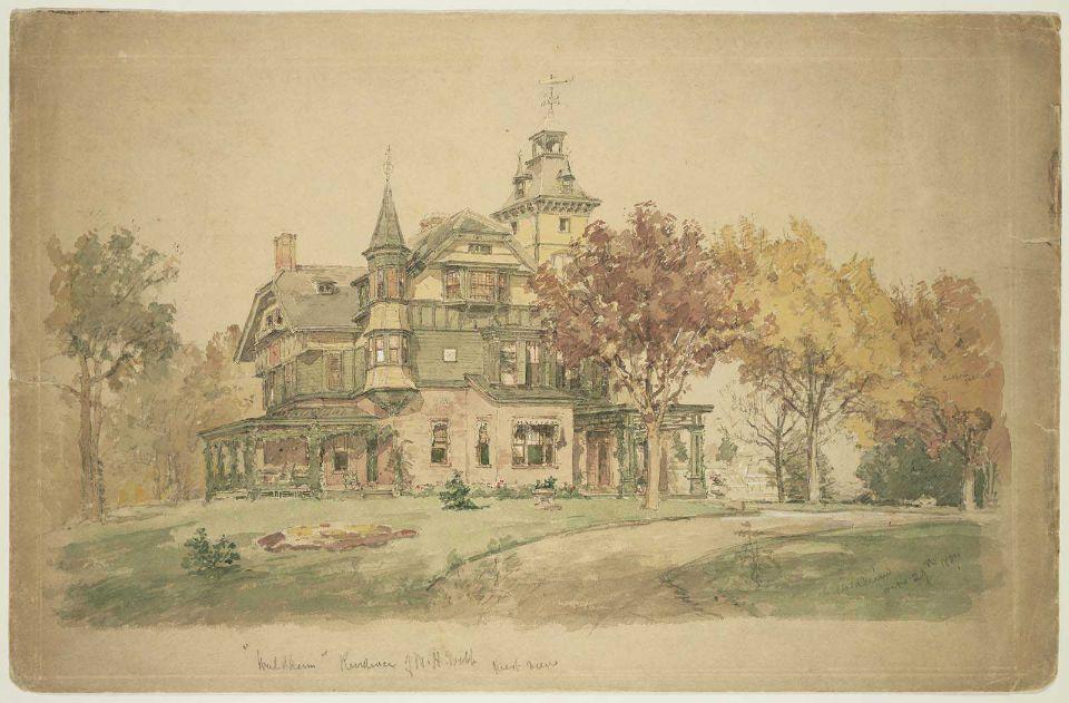 West View Of ''waldheim,'' Residence Of W. H. Webb — Jasper Francis Cropsey