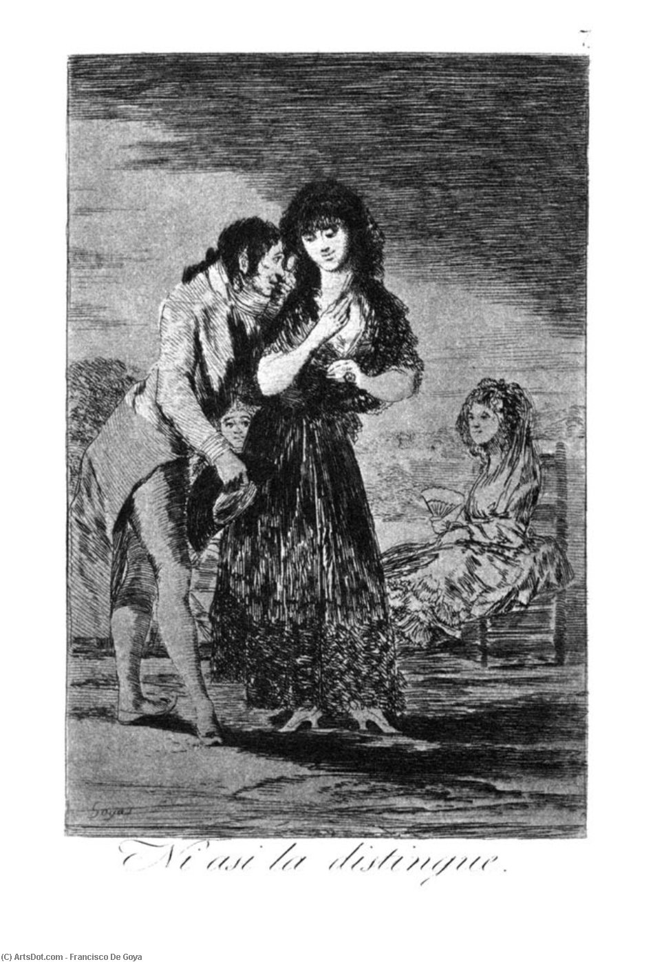 Even So He Cannot Make Her Out — Francisco José De Goya Y Lucientes