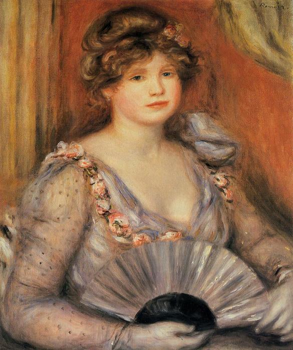Woman With A Fan — Pierre-auguste Renoir