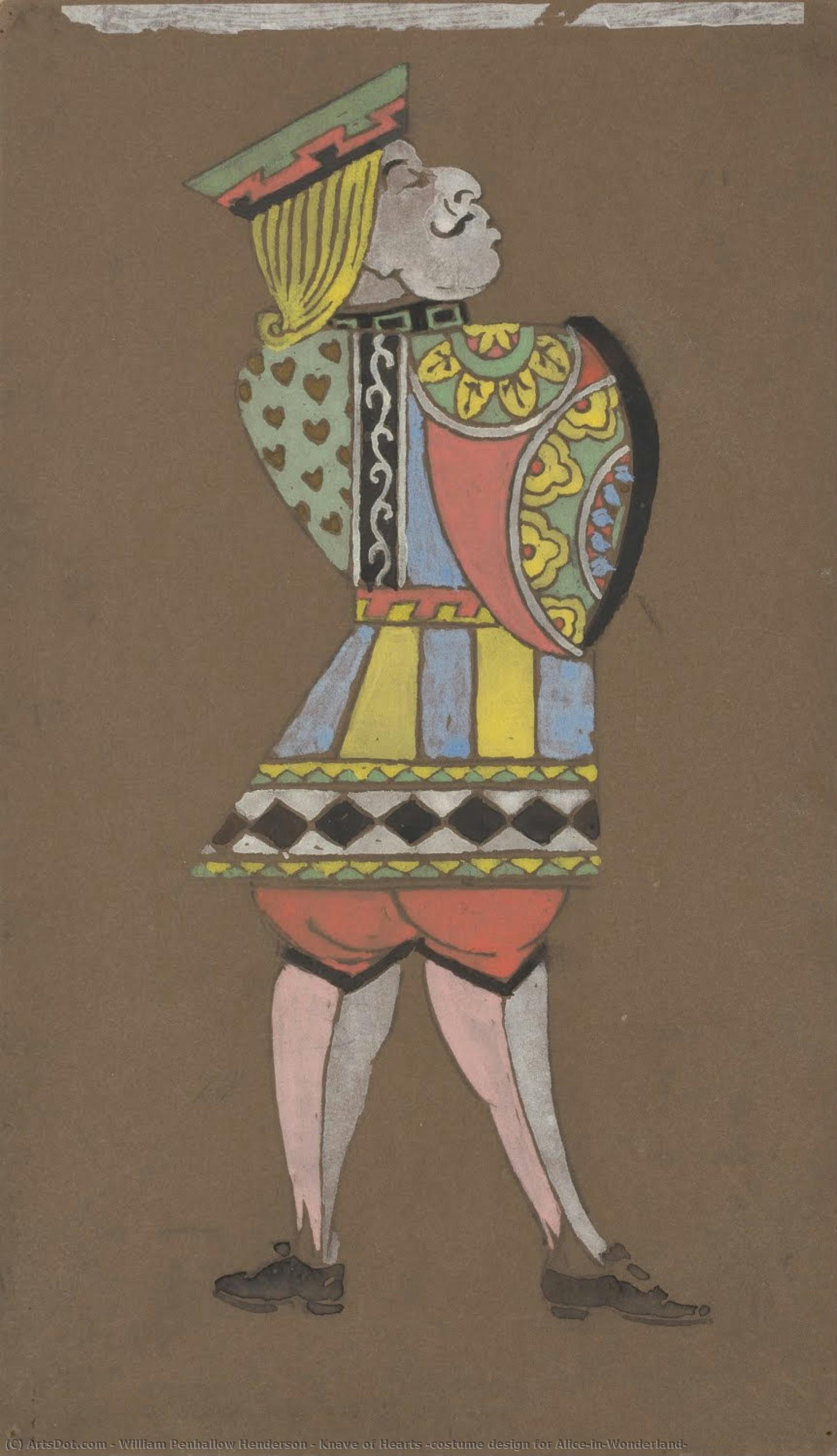 Knave Of Hearts (costume Design For Alice-in-wonderland) — William Penhallow Henderson