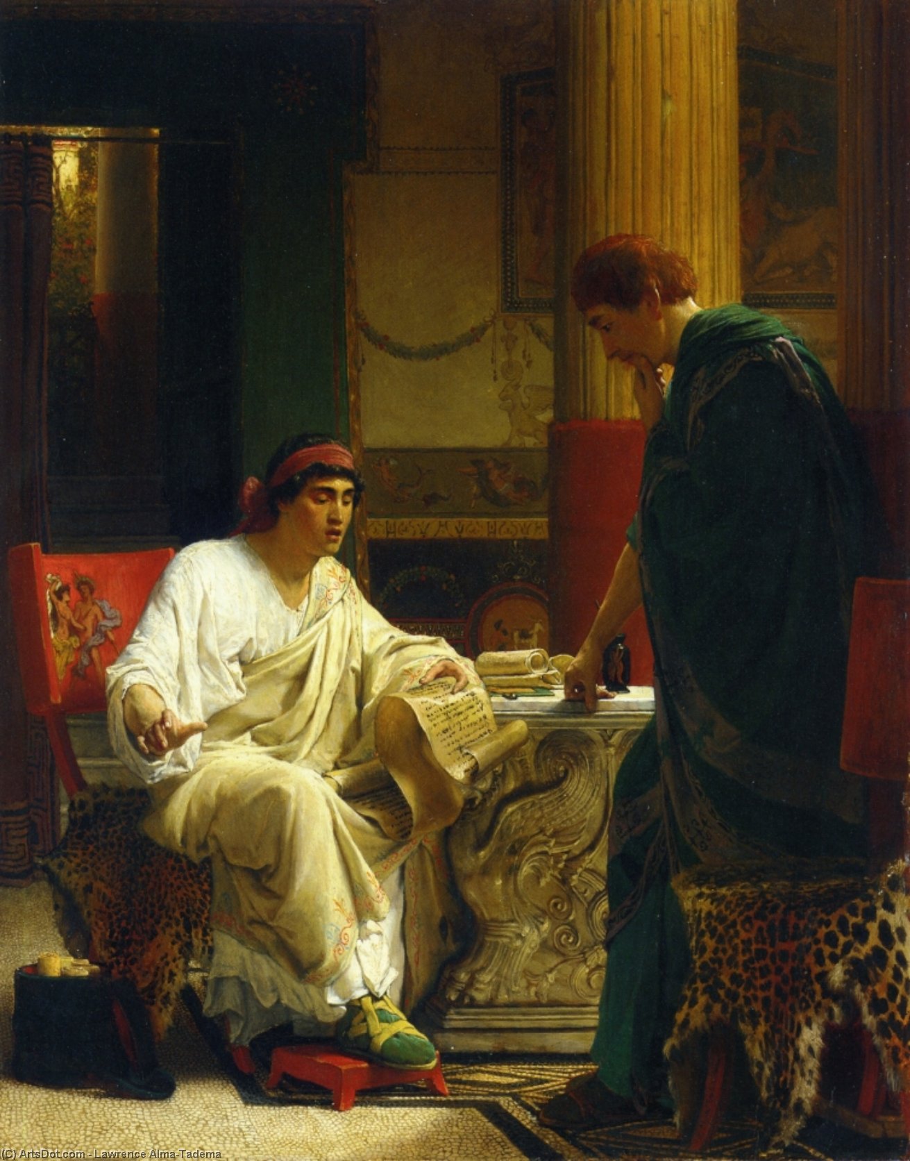 Vespasian Hearing From One Of His Generals Of The Taking Of Jerusalem By Titus (also Known As The Dispatch) — Lourens Alma Tadema